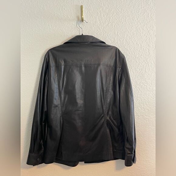 Rag and bone Kaye Leather shirt Jacket. 90’s Monica Leather Shacket Large NWT - Picture 5 of 11